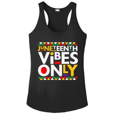 Juneteenth Vibes Only 1865 African American Ladies PosiCharge Competitor Racerback Tank