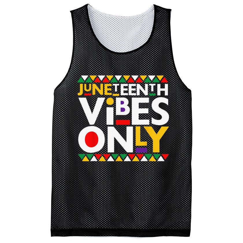 Juneteenth Vibes Only 1865 African American Mesh Reversible Basketball Jersey Tank