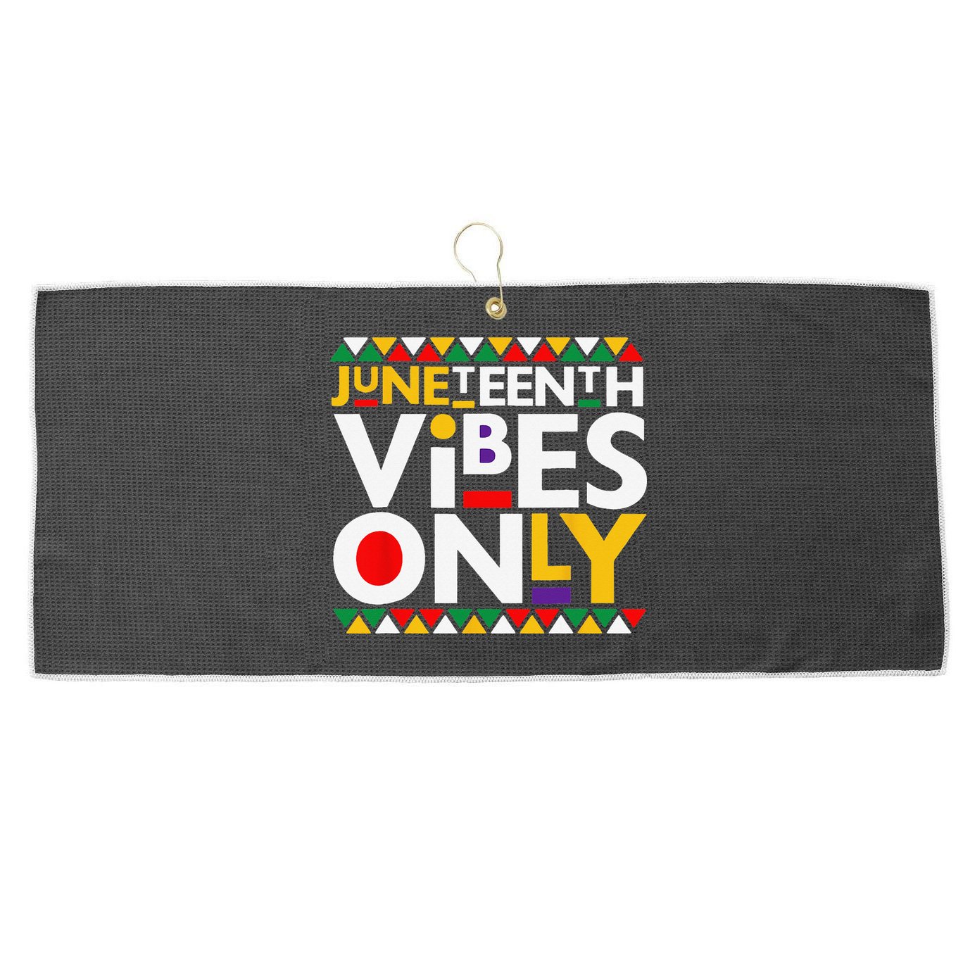 Juneteenth Vibes Only 1865 African American Large Microfiber Waffle Golf Towel