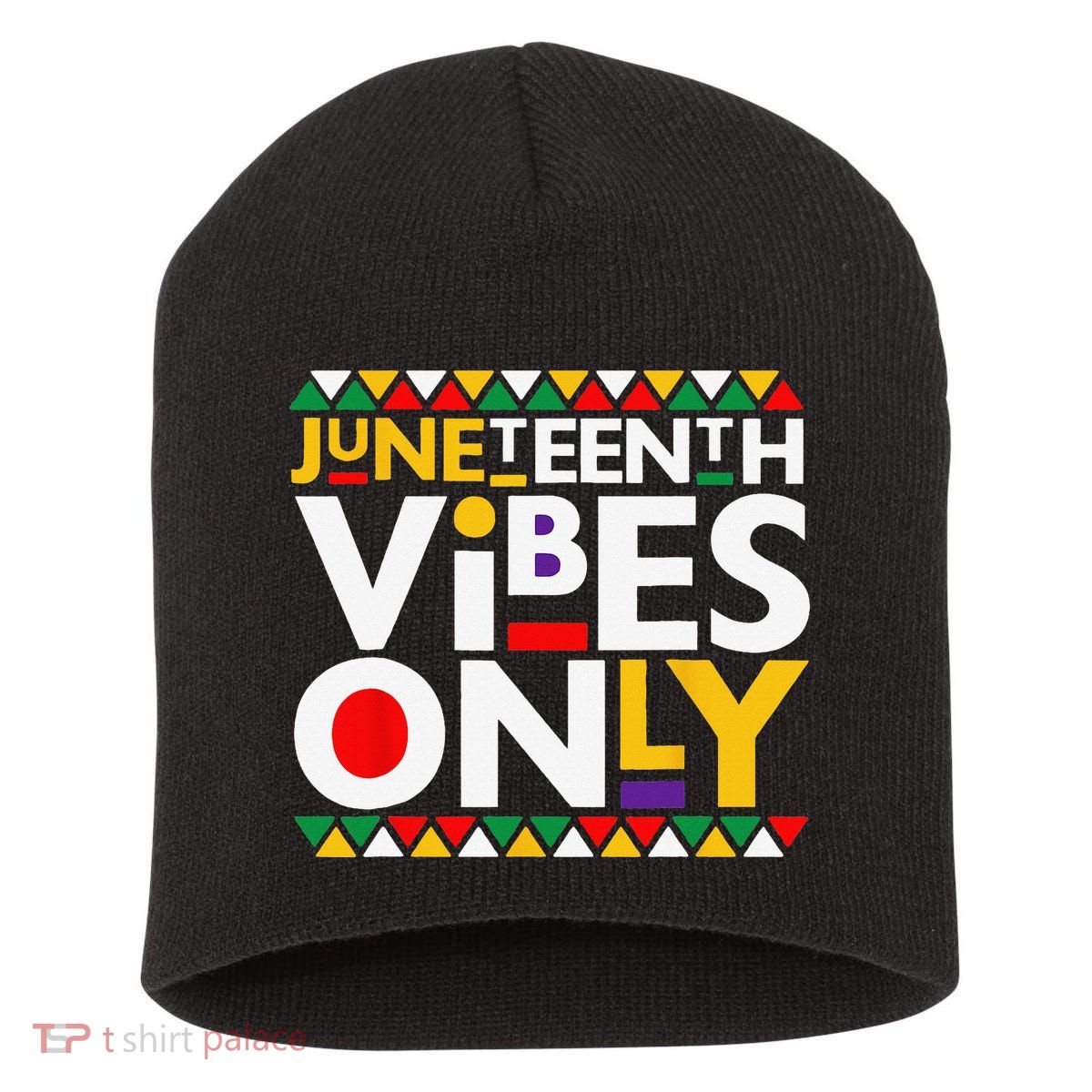 Juneteenth Vibes Only 1865 African American Short Acrylic Beanie