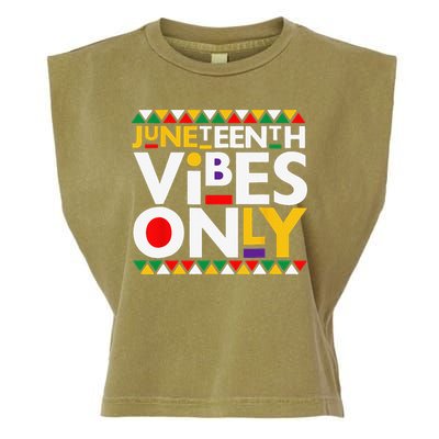 Juneteenth Vibes Only 1865 African American Garment-Dyed Women's Muscle Tee