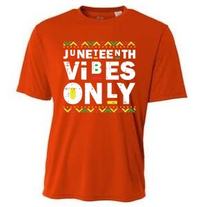 Junenth Vibes Only Black History Blm African American Cool Gift Cooling Performance Crew T-Shirt