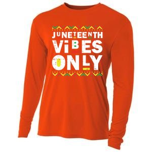 Junenth Vibes Only Black History Blm African American Cool Gift Cooling Performance Long Sleeve Crew