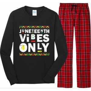 Junenth Vibes Only Black History Blm African American Cool Gift Long Sleeve Pajama Set