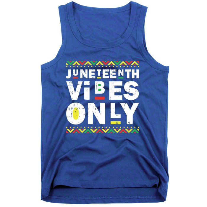 Junenth Vibes Only Black History Blm African American Cool Gift Tank Top