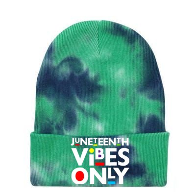 Juneteenth Vibes Only Melanin Black Boy Girl Tie Dye 12in Knit Beanie