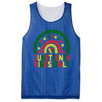 Juneteenth Vibes Only Rainbow African America Black Pride Funny Gift Mesh Reversible Basketball Jersey Tank