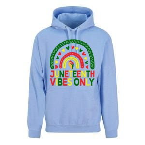 Juneteenth Vibes Only Rainbow African America Black Pride Funny Gift Unisex Surf Hoodie