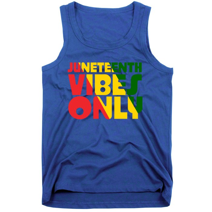 Juneteenth Vibes Only African America Flag Indepedence Day Gift Tank Top