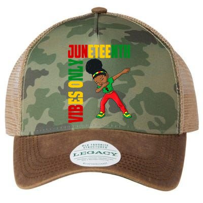 Juneteenth Vibes Only African Dabbing Black Freedom Meaningful Gift Legacy Tie Dye Trucker Hat