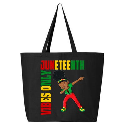 Juneteenth Vibes Only African Dabbing Black Freedom Meaningful Gift 25L Jumbo Tote