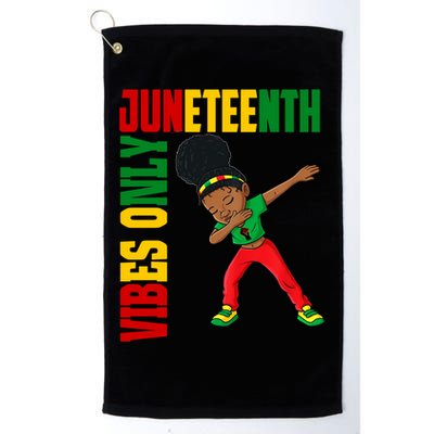Juneteenth Vibes Only African Dabbing Black Freedom Meaningful Gift Golf Towel