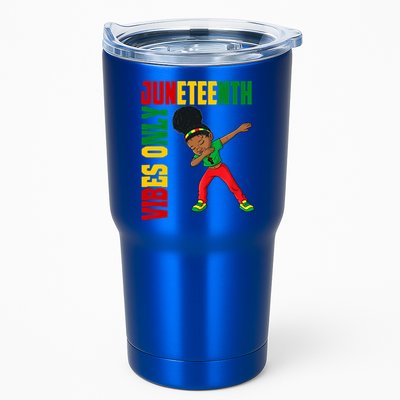 Juneteenth Vibes Only African Dabbing Black Freedom Meaningful Gift Tumbler