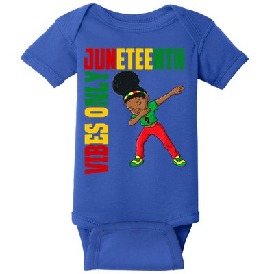 Juneteenth Vibes Only African Dabbing Black Freedom Meaningful Gift Baby Bodysuit