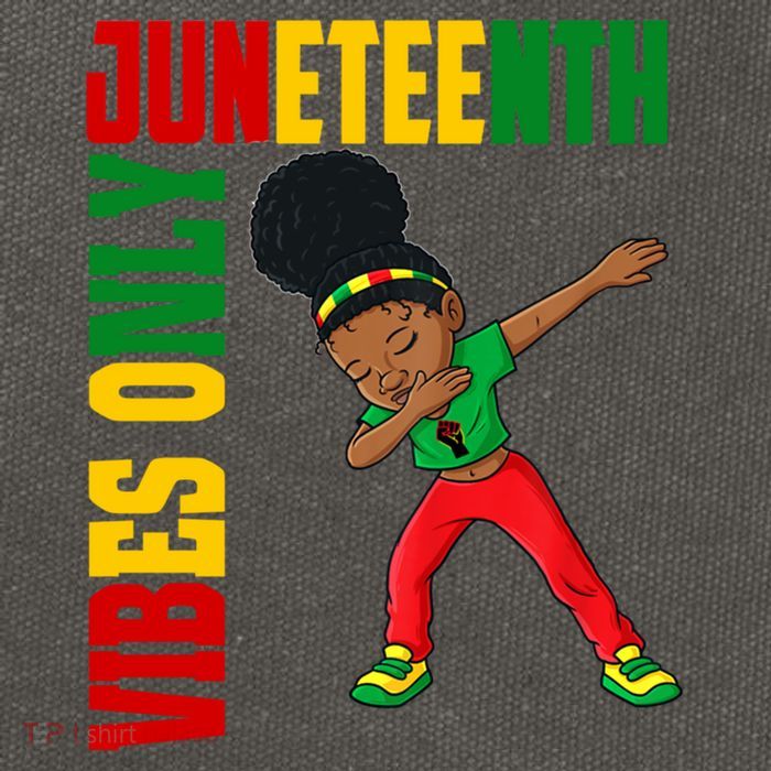 Juneteenth Vibes Only African Dabbing Black Freedom Meaningful Gift Cotton Canvas Backpack