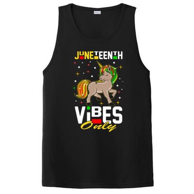 Junenth Vibes Only African American Melanin Unicorn Gift PosiCharge Competitor Tank