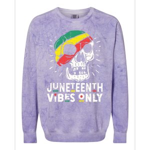 Junenth Vibes Only Black History Blm African American Gift Colorblast Crewneck Sweatshirt