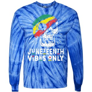 Junenth Vibes Only Black History Blm African American Gift Tie-Dye Long Sleeve Shirt