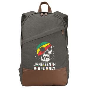 Junenth Vibes Only Black History Blm African American Gift Cotton Canvas Backpack