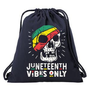 Junenth Vibes Only Black History Blm African American Gift Drawstring Bag