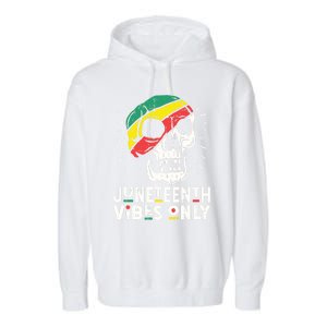 Junenth Vibes Only Black History Blm African American Gift Garment-Dyed Fleece Hoodie