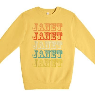 Janet Vintage Retro Premium Crewneck Sweatshirt