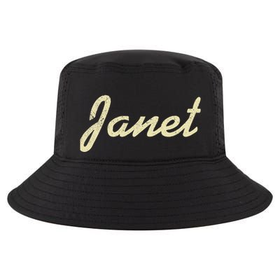 Janet Vintage Retro Cool Comfort Performance Bucket Hat