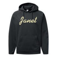 Janet Vintage Retro Performance Fleece Hoodie