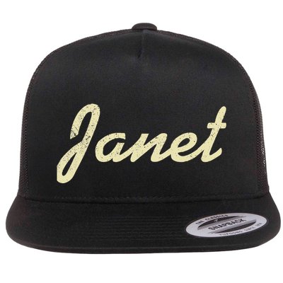 Janet Vintage Retro Flatbill Hat