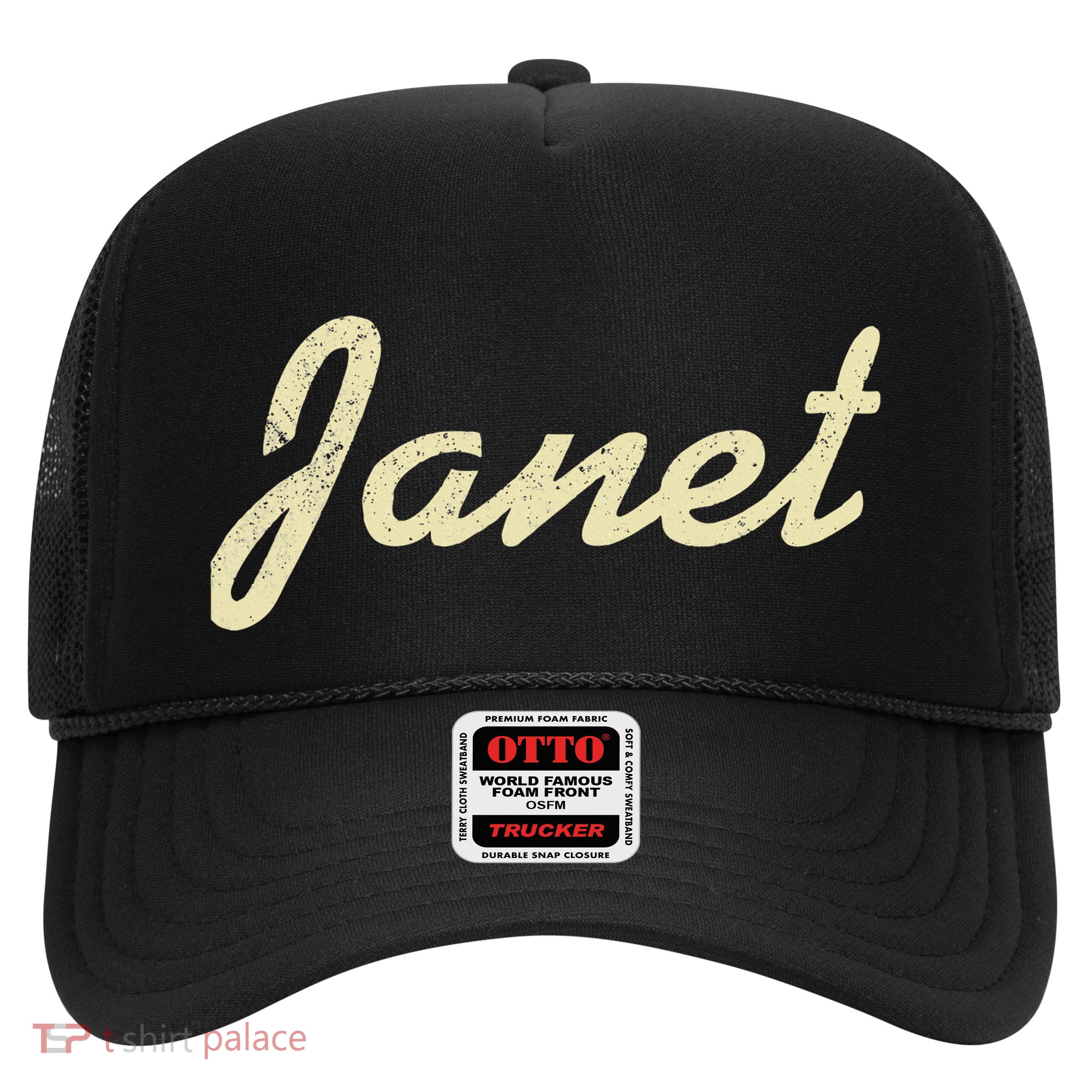 Janet Vintage Retro Trucker Hat