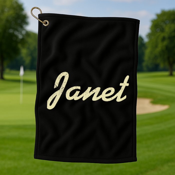 Janet Vintage Retro Golf Towel