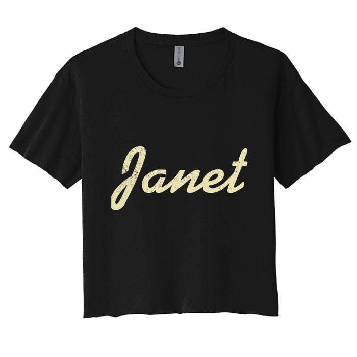 Janet Vintage Retro Women's Crop Top Tee
