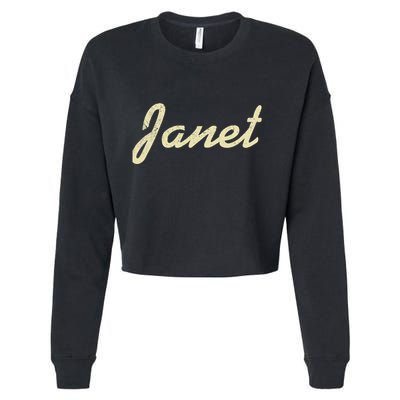Janet Vintage Retro Cropped Pullover Crew