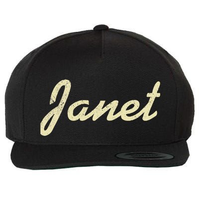 Janet Vintage Retro Wool Snapback Cap