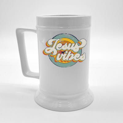 Jesus Vibes Retro Vintage Christian Easter Day Religious Beer Stein