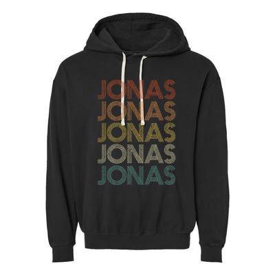 Jonas Vintage Retro names style  Garment-Dyed Fleece Hoodie