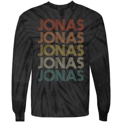 Jonas Vintage Retro names style  Tie-Dye Long Sleeve Shirt