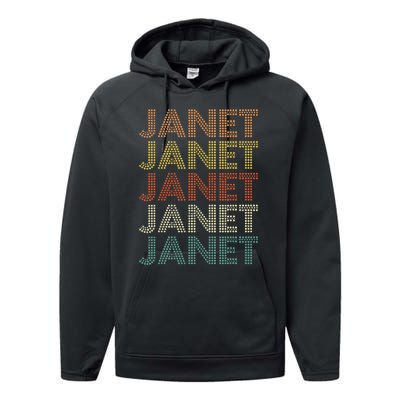 Janet Vintage Retro Performance Fleece Hoodie