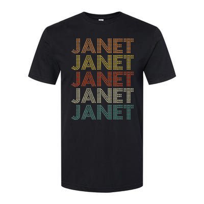 Janet Vintage Retro Softstyle® CVC T-Shirt