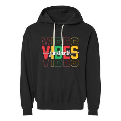 Juneteenth Vibes Retro Vintage 1865 Women Girl Afro Proud Garment-Dyed Fleece Hoodie