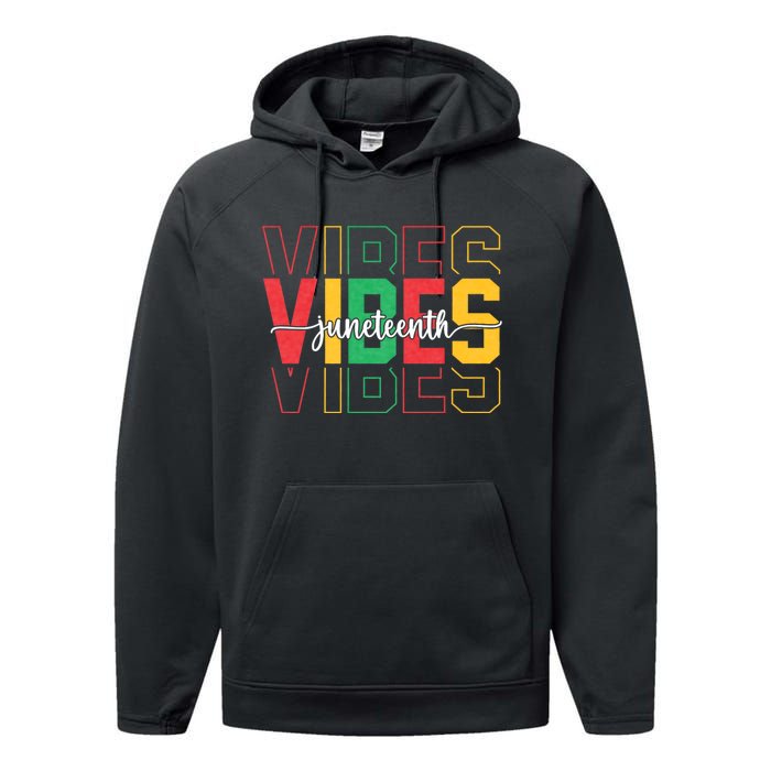 Juneteenth Vibes Retro Vintage 1865 Women Girl Afro Proud Performance Fleece Hoodie