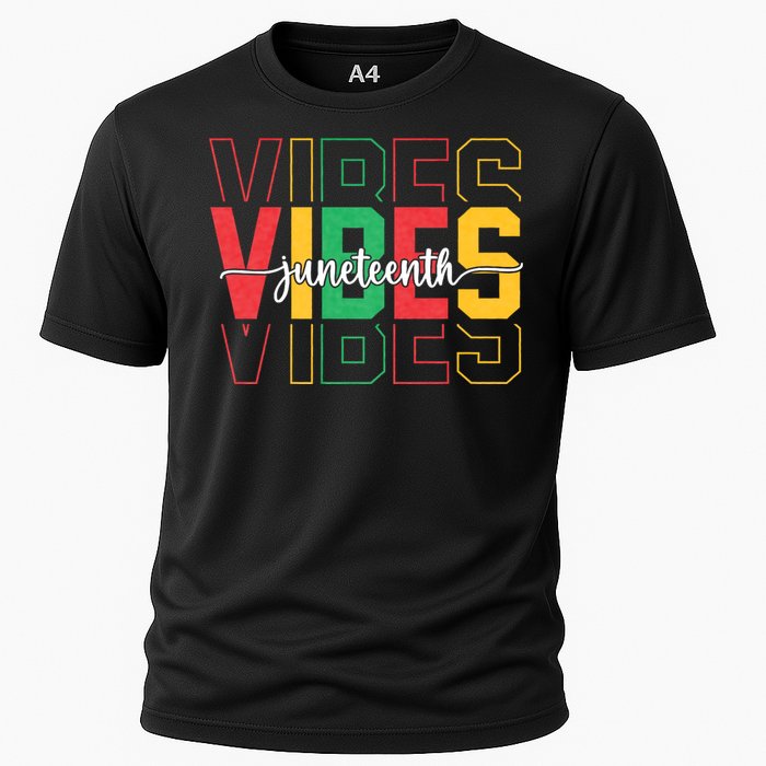 Juneteenth Vibes Retro Vintage 1865 Women Girl Afro Proud Cooling Performance Crew T-Shirt