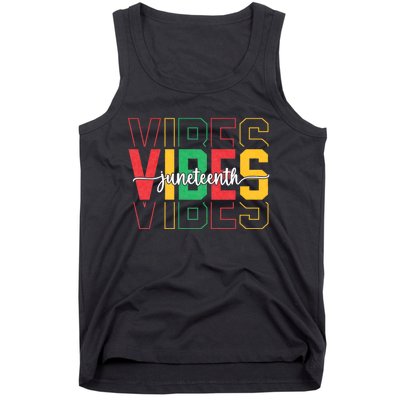 Juneteenth Vibes Retro Vintage 1865 Women Girl Afro Proud Tank Top