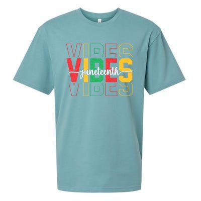 Juneteenth Vibes Retro Vintage 1865 Women Girl Afro Proud Sueded Cloud Jersey T-Shirt