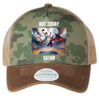 Jesus Vs Satan Playing Basketball Not Today Satan Legacy Tie Dye Trucker Hat