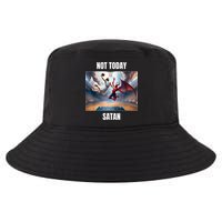 Jesus Vs Satan Playing Basketball Not Today Satan Cool Comfort Performance Bucket Hat