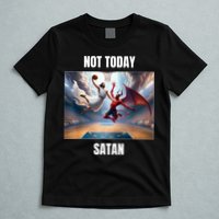 Jesus Vs Satan Playing Basketball Not Today Satan T-Shirt