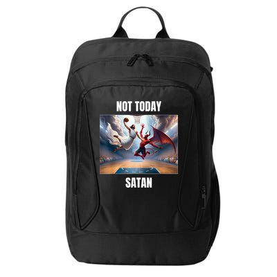 Jesus Vs Satan Playing Basketball Not Today Satan City Backpack