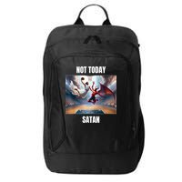 Jesus Vs Satan Playing Basketball Not Today Satan City Backpack