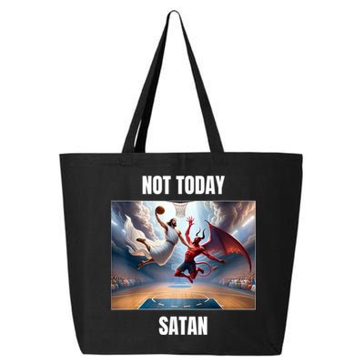Jesus Vs Satan Playing Basketball Not Today Satan 25L Jumbo Tote